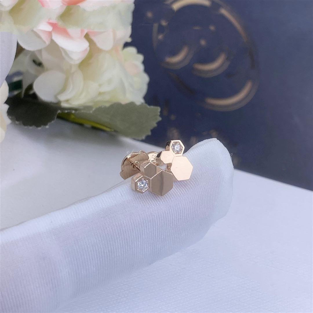 [vivabelle]BEE LOVE PINK GOLD DIAMOND EARRINGS
