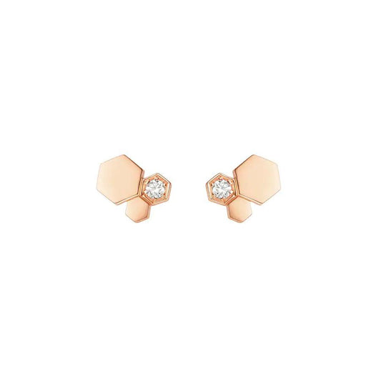 [vivabelle]BEE LOVE PINK GOLD DIAMOND EARRINGS