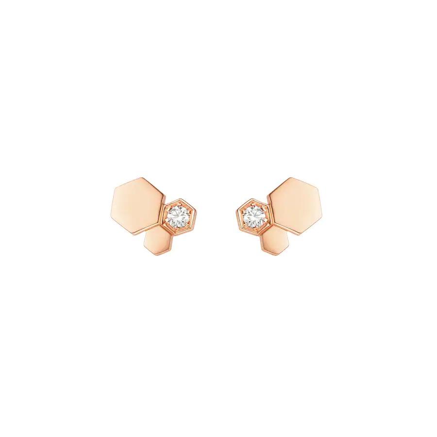 [vivabelle]BEE LOVE PINK GOLD DIAMOND EARRINGS