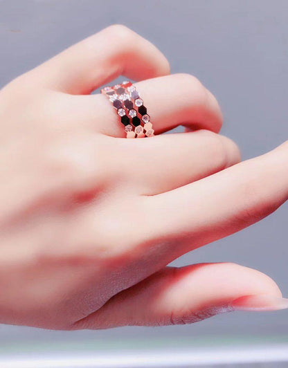 [vivabelle]BEE LOVE RING PINK GOLD DIAMOND