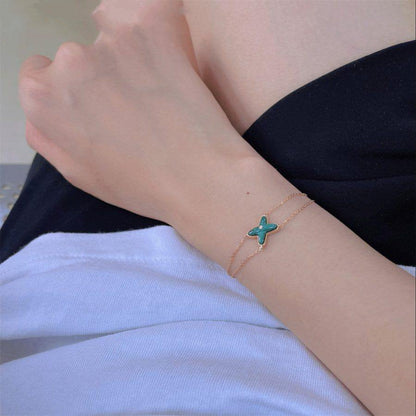 [vivabelle]JEUX BRACELET MALACHITE PINK GOLD 1 DIAMOND