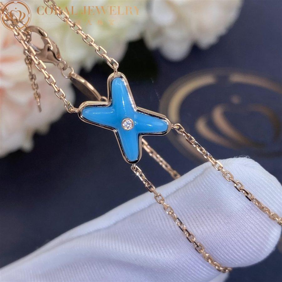 [vivabelle]JEUX BRACELET TURQUOISE PINK GOLD 1 DIAMOND