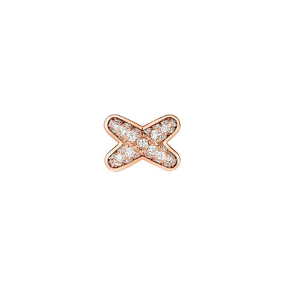 [vivabelle]JEUX DE PINK GOLD DIAMOND EARRINGS