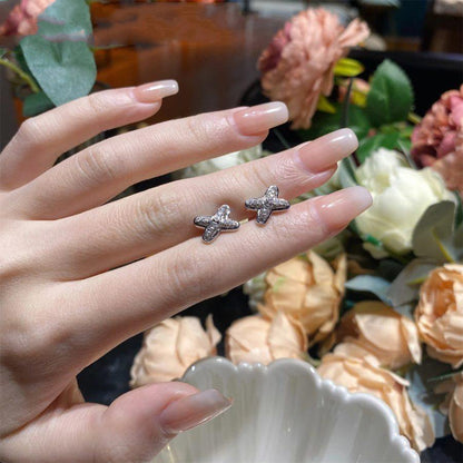 [vivabelle]JEUX DE SILVER DIAMOND EARRINGS