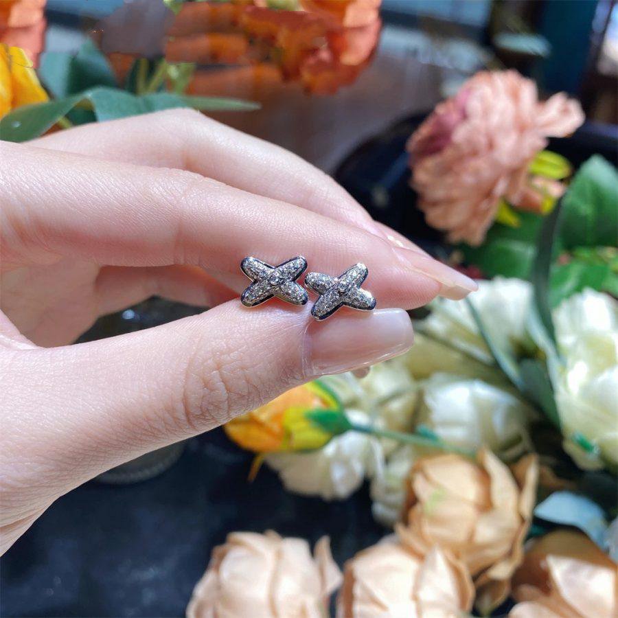 [vivabelle]JEUX DE SILVER DIAMOND EARRINGS