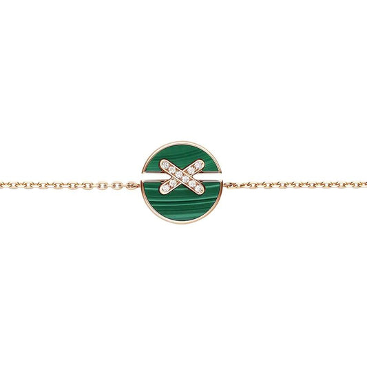 [vivabelle]JEUX DE BRACELET MALACHITE PINK GOLD DIAMONDS