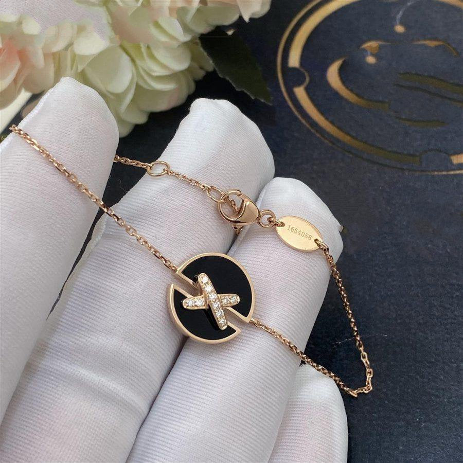 [vivabelle]JEUX DE BRACELET ONYX PINK GOLD DIAMOND