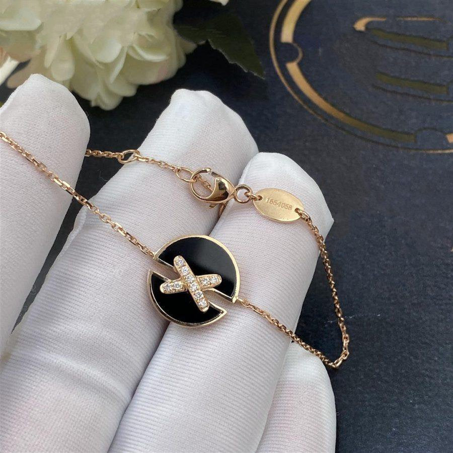 [vivabelle]JEUX DE BRACELET ONYX PINK GOLD DIAMOND