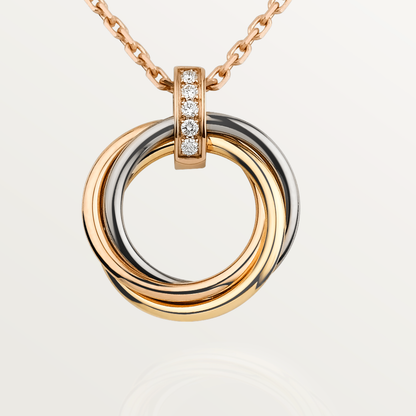 [vivabelle]TRINITY NECKLACE GOLD  DIAMONDS