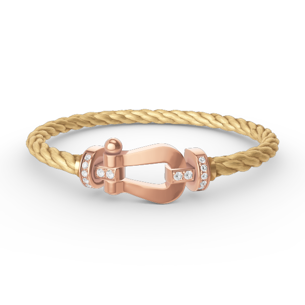 [vivabelle]FORCE LARGE HORSESHOE HALF DIAMOND BRACELET ROSE GOLD