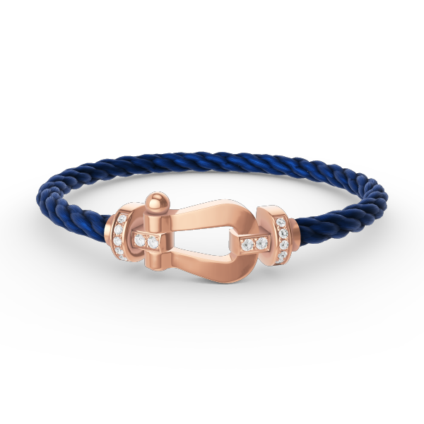 [vivabelle]FORCE LARGE HORSESHOE HALF DIAMOND BRACELET ROSE GOLD