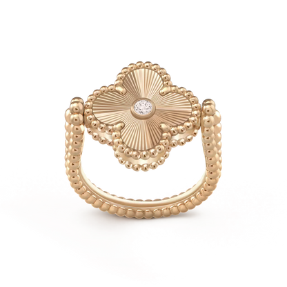 [vivabelle]CLOVER RIVERSIBLE ROSE GOLD RING