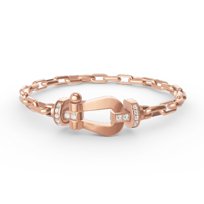 [vivabelle]FORCE LARGE HORSESHOE CLASP  METAL BRACELET