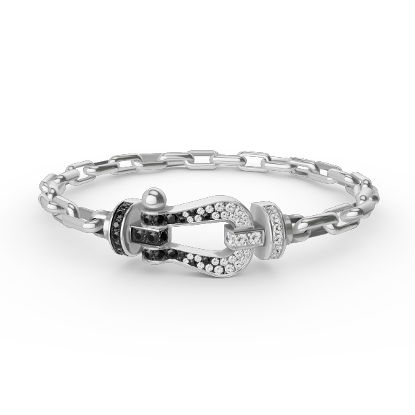[vivabelle]FORCE LARGE HORSESHOE CLASP  METAL BRACELET