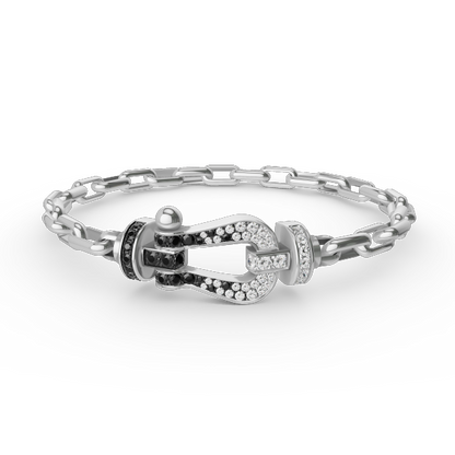 [vivabelle]FORCE LARGE HORSESHOE CLASP  METAL BRACELET
