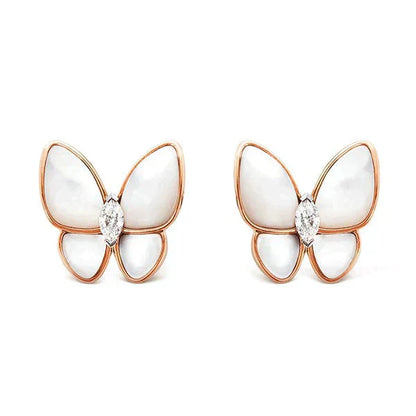 [vivabelle]BUTTERFLY MOP DIAMOND EARRINGS
