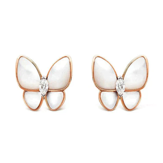 [vivabelle]BUTTERFLY MOP DIAMOND EARRINGS
