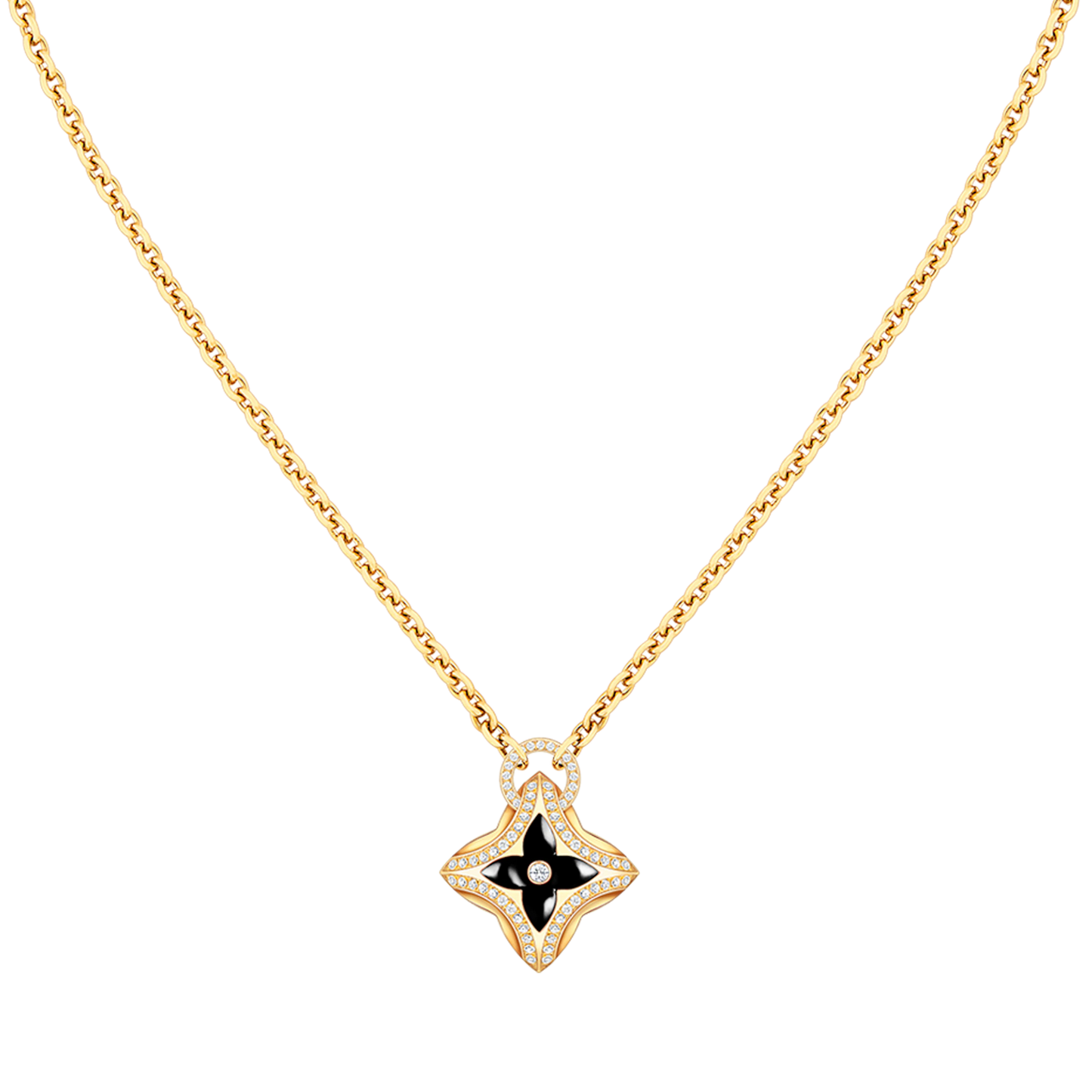 [vivabelle]STAR PEDANT PINK GOLD DIAMOND NECKLACE