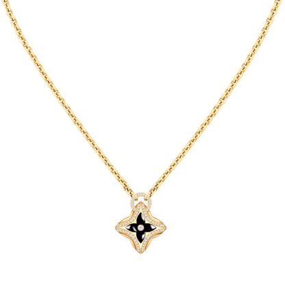 [vivabelle]STAR PEDANT PINK GOLD DIAMOND NECKLACE