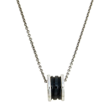 [vivabelle]ZERO 1 BLACK CERAMIC SILVER NECKLACE