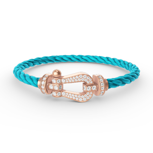 [vivabelle]FORCE LARGE HORSESHOE FULL DIAMOND BRACELET ROSE GOLD