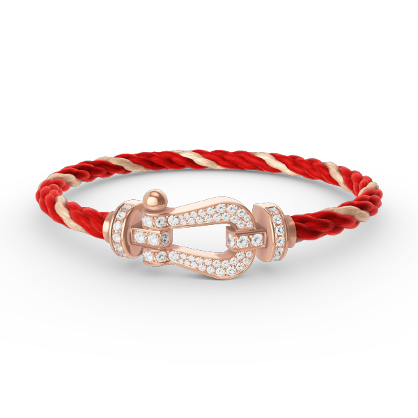 [vivabelle]FORCE LARGE HORSESHOE FULL DIAMOND BRACELET ROSE GOLD