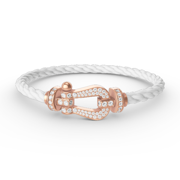 [vivabelle]FORCE LARGE HORSESHOE FULL DIAMOND BRACELET ROSE GOLD