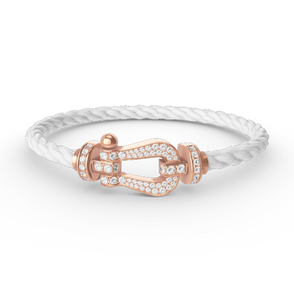 [vivabelle]FORCE LARGE HORSESHOE FULL DIAMOND BRACELET ROSE GOLD