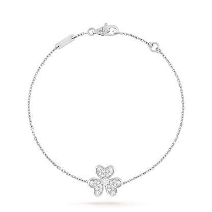 [vivabelle]FRIVOLE SILVER FLOWER DIAMOND BRACELET