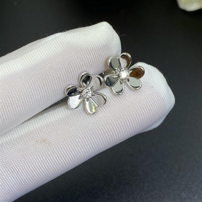 [vivabelle]FRIVOLE MINI SILVER FLOWER EARRINGS