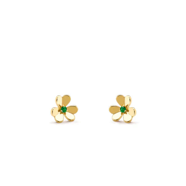 [vivabelle]FRIVOLE  FLOWER MALACHITE EARRINGS