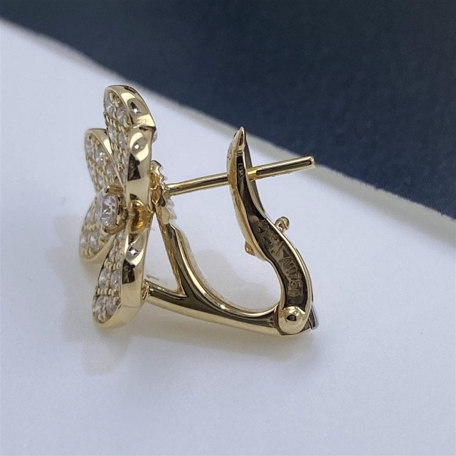 [vivabelle]FRIVOLE GOLD FLOWER DIAMOND EARRINGS