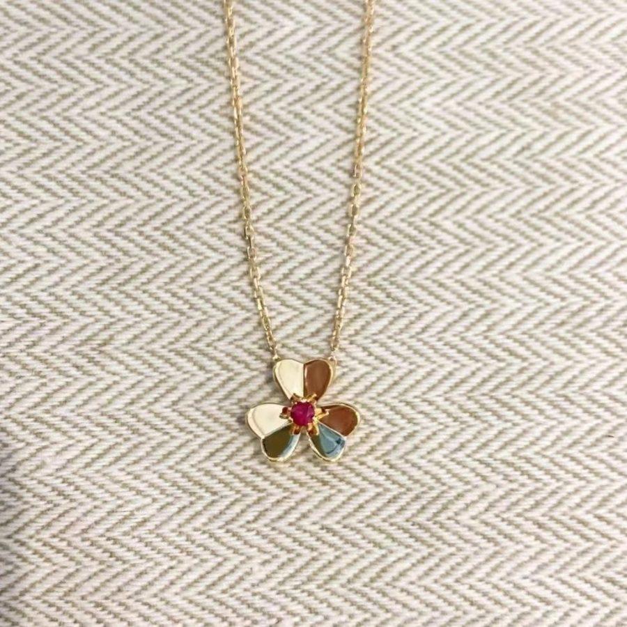 [vivabelle]FRIVOLE GOLD FLOWER NECKLACE