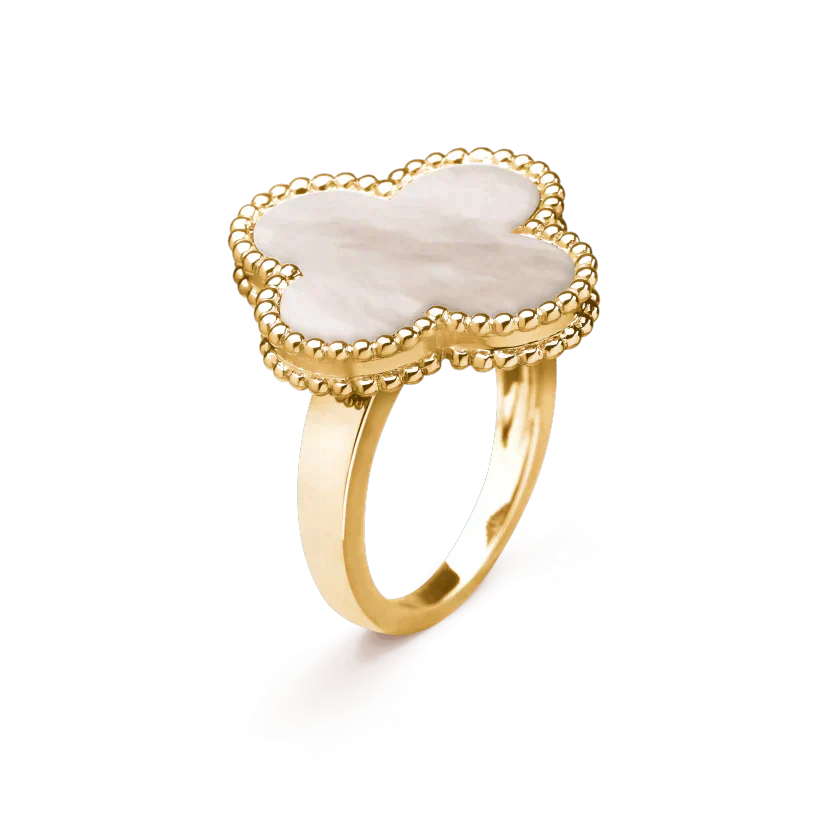 [vivabelle]CLOVER WHITE MOP RING