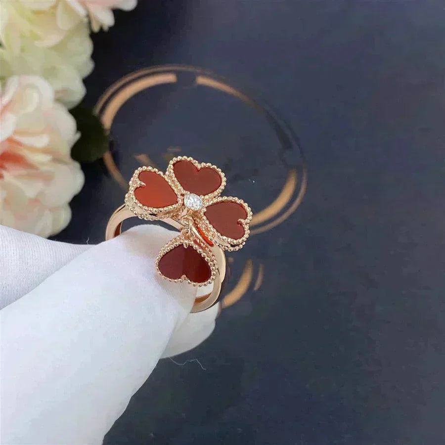 [vivabelle]SWEET CLOVER CARNELIAN RING