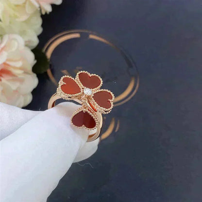 [vivabelle]SWEET CLOVER CARNELIAN RING