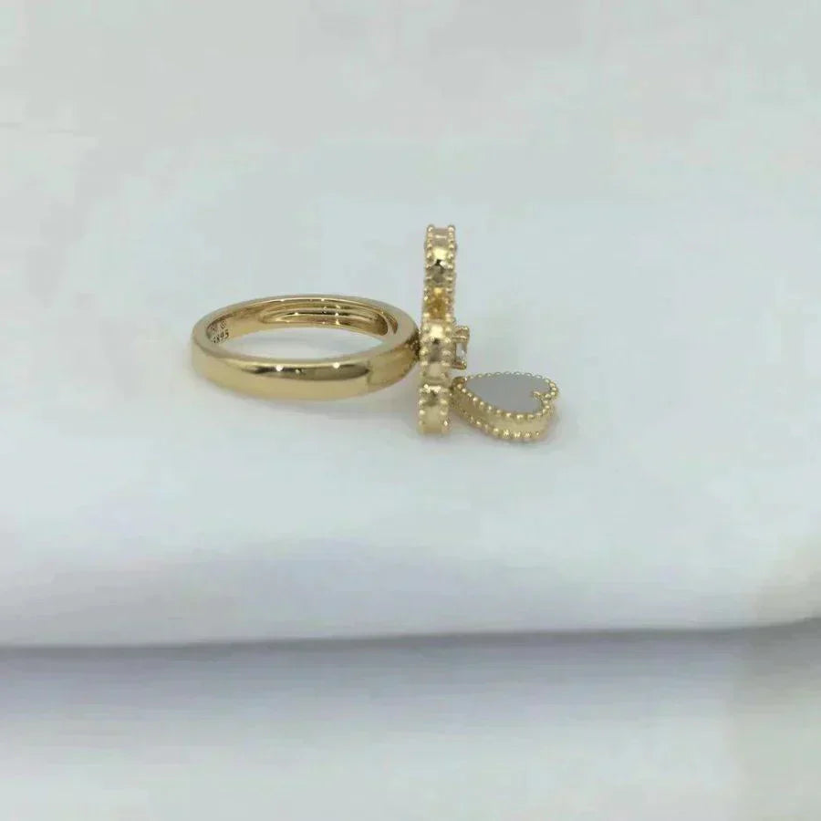 [vivabelle]SWEET CLOVER WHITE MOP RING