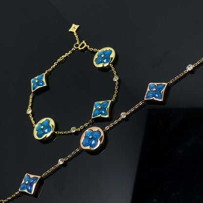 [vivabelle]STAR AND SUN 4 MOTIF BLUE BRACELET