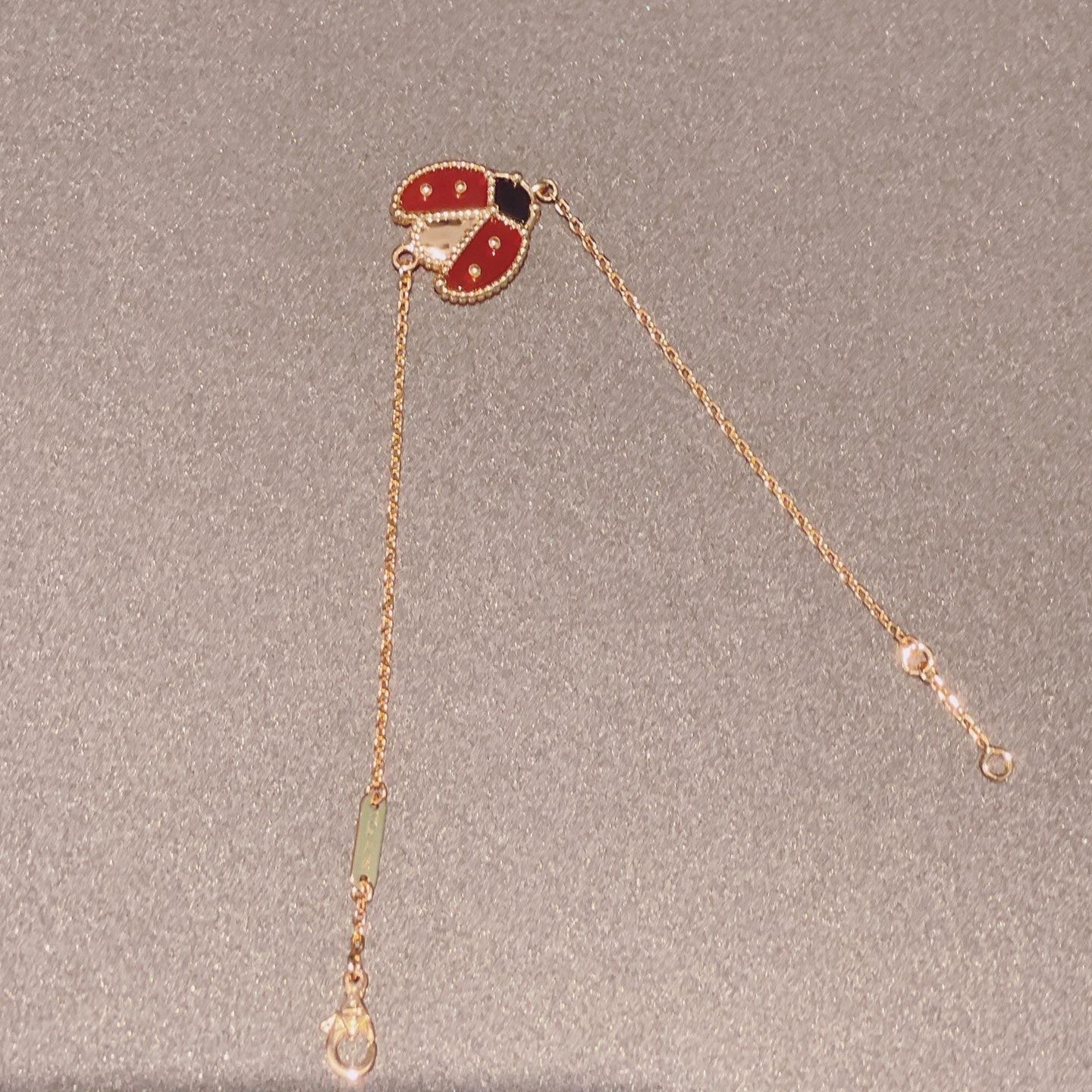 [vivabelle]LUCKY SPRING 1 MOTIF PINK GOLD BRACELET