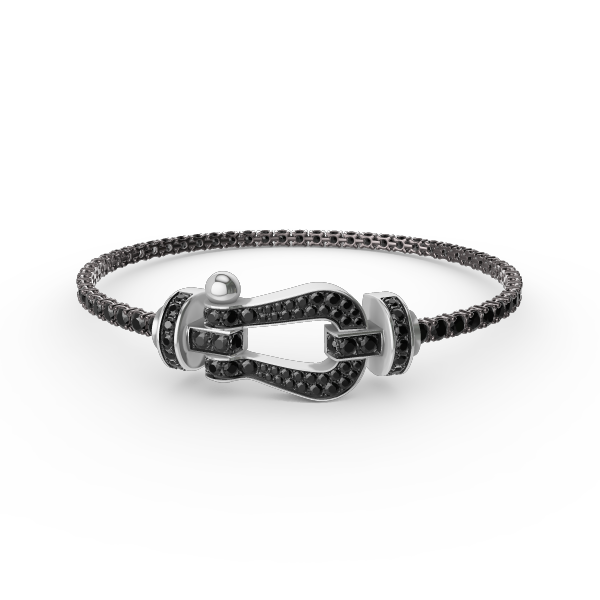 [vivabelle]FORCE  LARGE HORSESHOE FULL DIAMOND TENNIS BRACELET