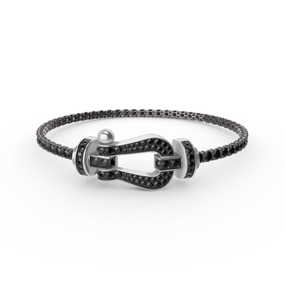 [vivabelle]FORCE  LARGE HORSESHOE FULL DIAMOND TENNIS BRACELET
